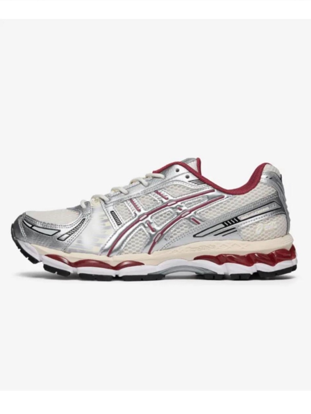 ASICS Gel Kayano 12.1 Silver and Burgundy